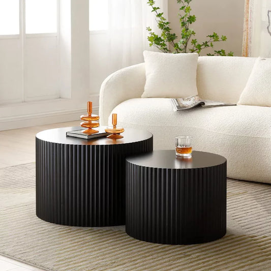 Garza Round Modern Nesting Coffee Table