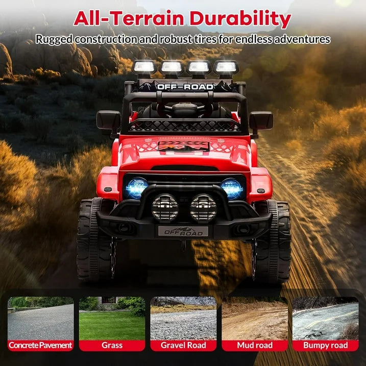 24V2 Jeep Kids Ride-On Car W/ Remote Control Electric Toy - Canva Home