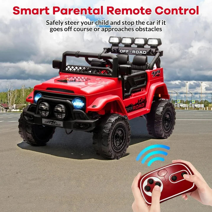24V2 Jeep Kids Ride-On Car W/ Remote Control Electric Toy - Canva Home