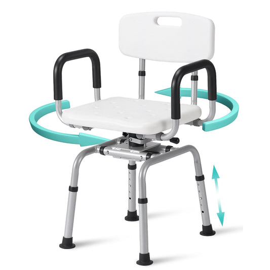 Elderly Swivel Shower Chair With Arms