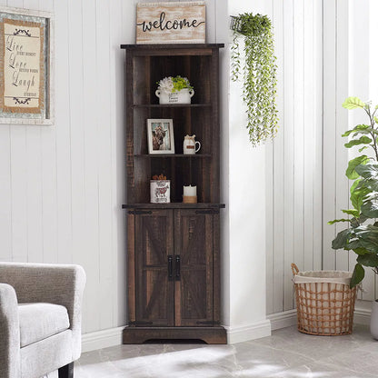 Hoover Tall Corner Kitchen Pantry Cabinet