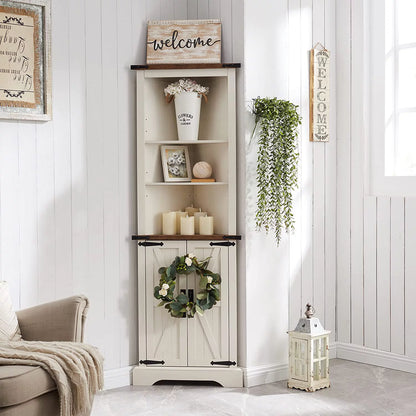 Hoover Tall Corner Kitchen Pantry Cabinet