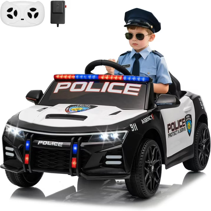 12V Electric Ride On Police Car W/ Remote Control