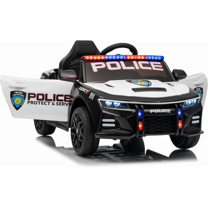 12V Electric Ride On Police Car W/ Remote Control Canva Home