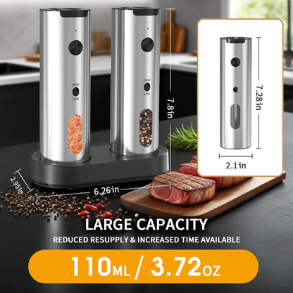 Rechargeable Electric Salt and Pepper Grinder Set - Canva Home