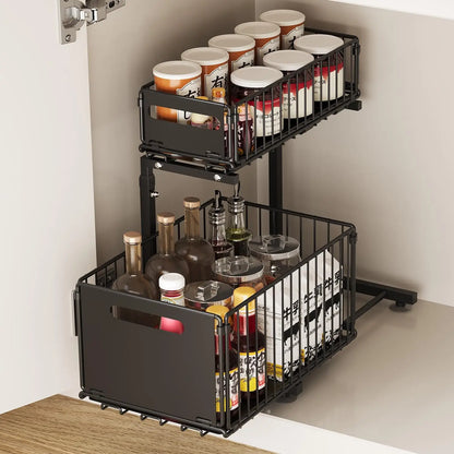 Elodie 2-Tier Pull-Out Under-Sink Mesh Caddy