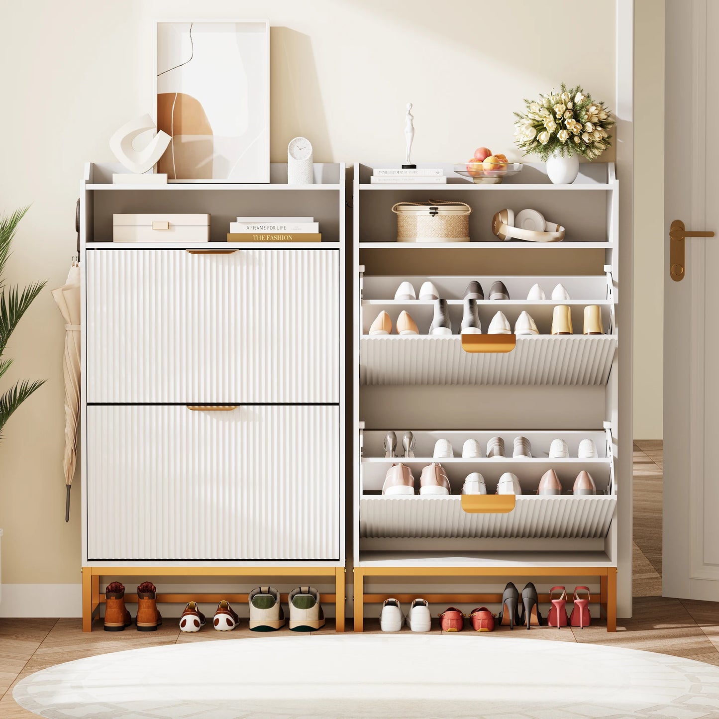 Penn Slim Tilt-Out Shoe Cabinet