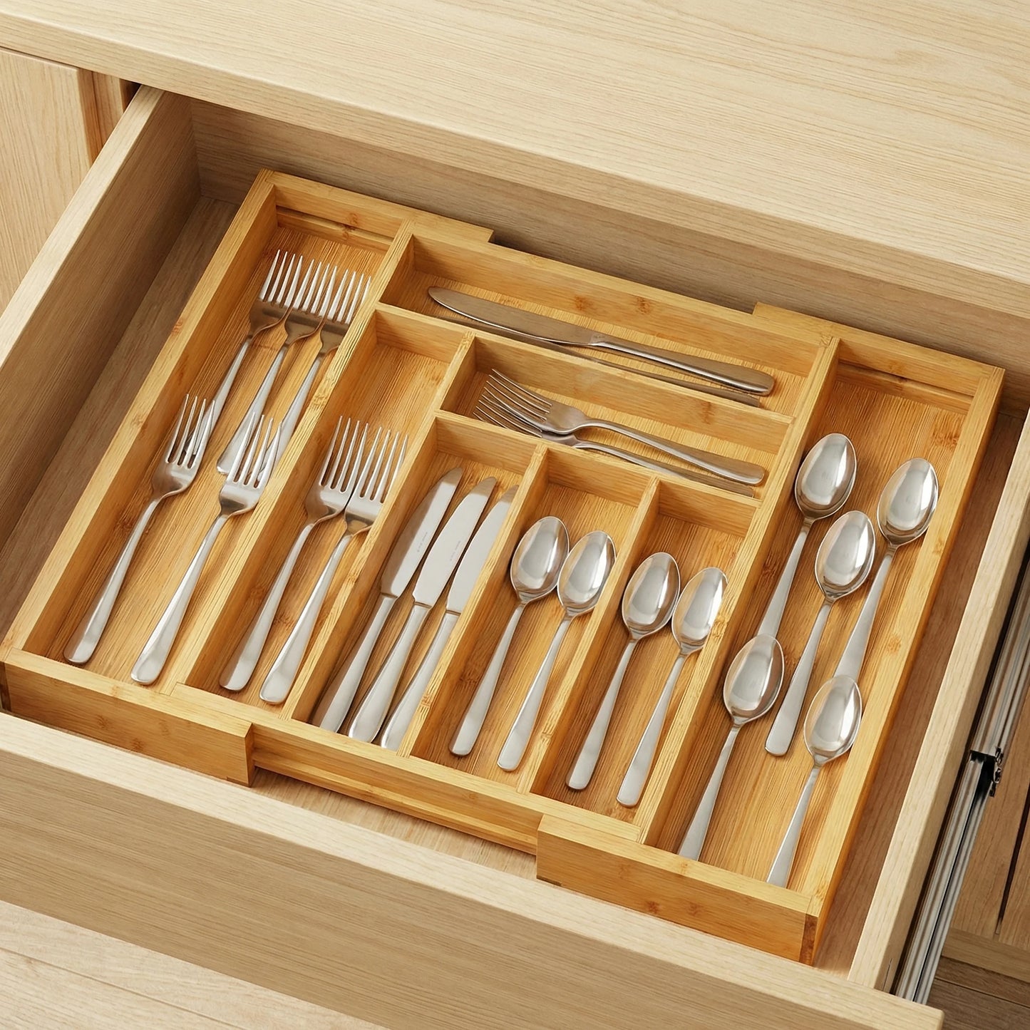 Freya Adjustable Flatware Drawer Organizer