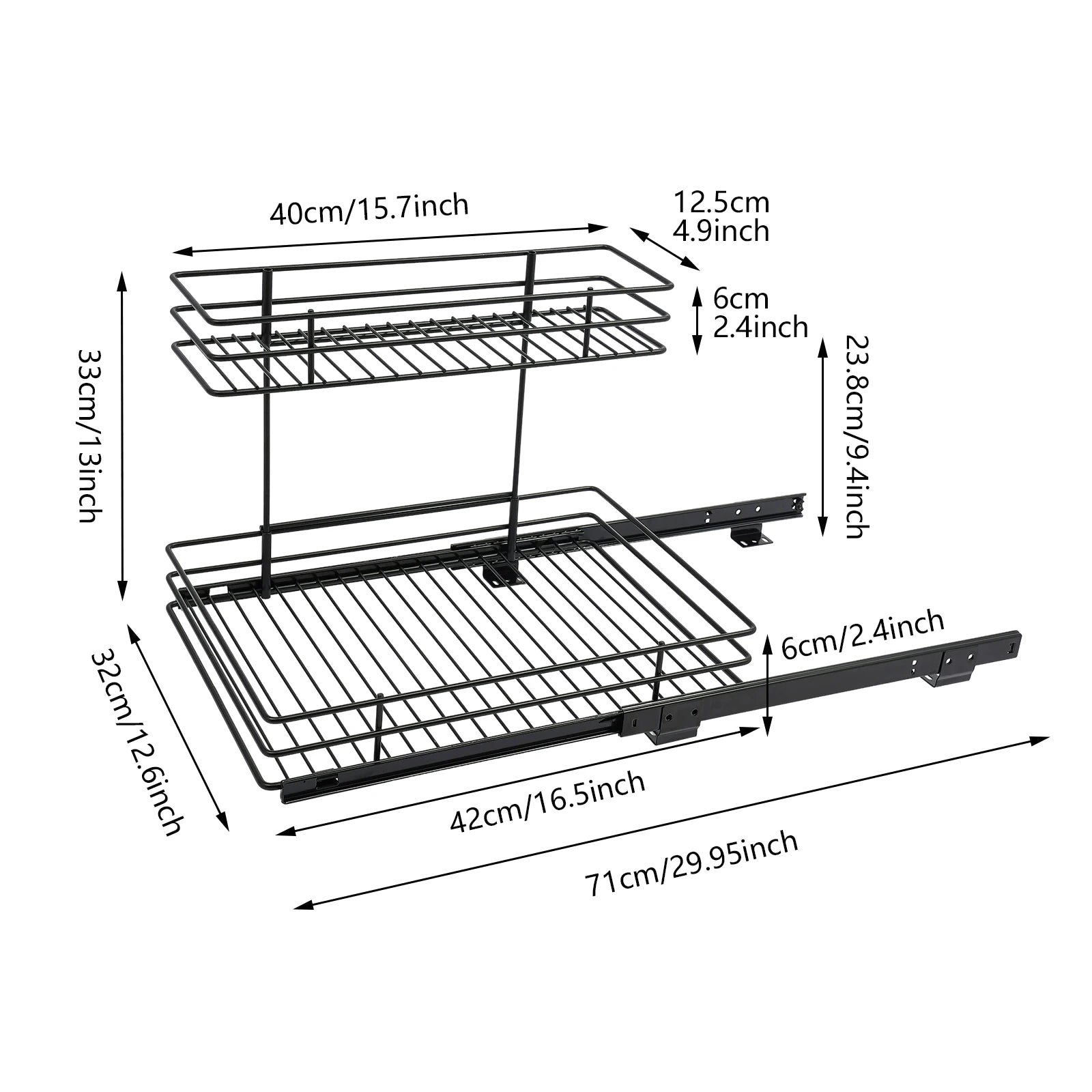 Cade L-Shape 2-Tier Under-Sink Pull-Out