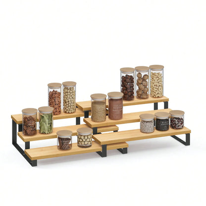 Oona 2-Pack Bamboo 3-Tier Shelf Risers