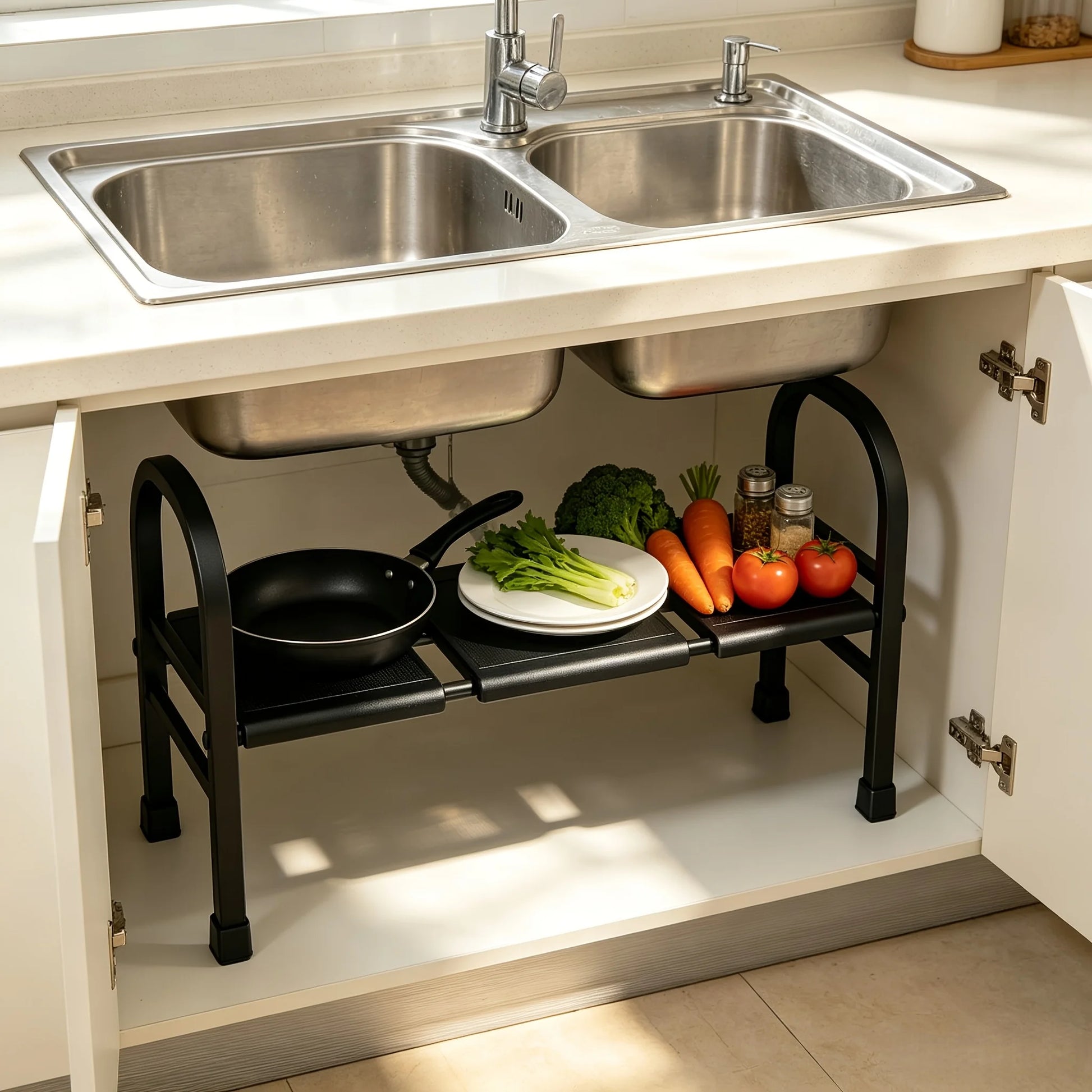 Dara Expandable Under-Sink Shelf Rack