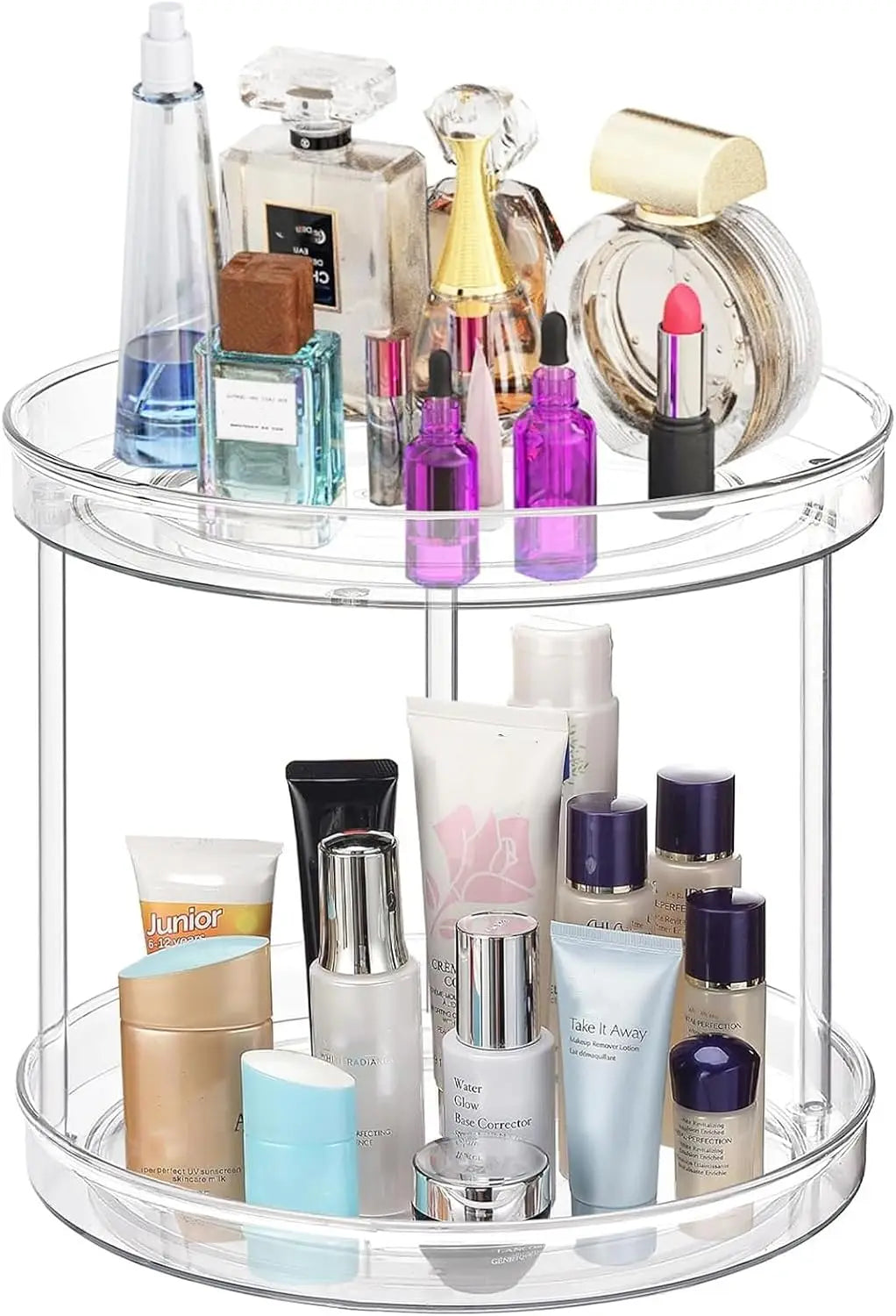 Greta 9-Inch Clear 2-Tier Lazy Susan