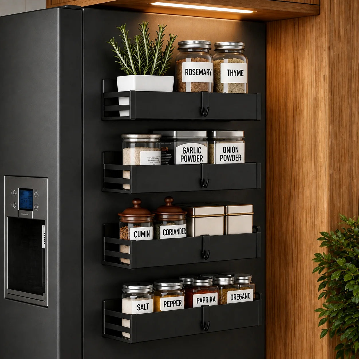 Ivy 4-Pack Magnetic Fridge Spice Rack