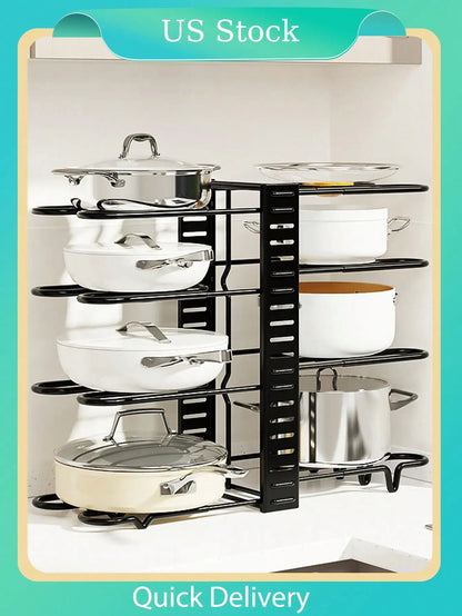 Kade 8-Tier Pot and Lid Rack