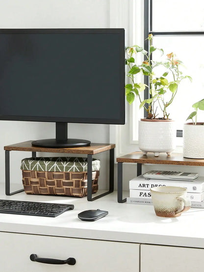 Nash 2-Pack Stackable Cabinet Shelf Risers