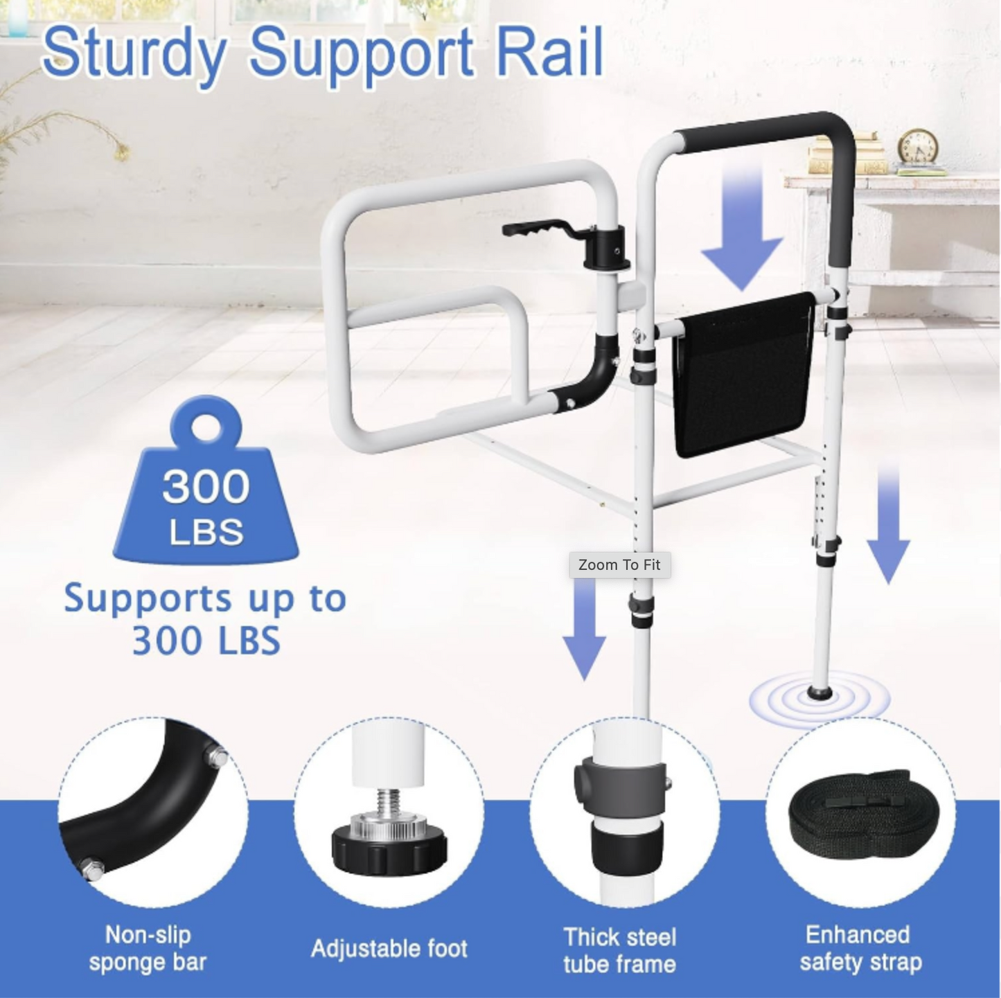 Elderly Safety Bed Rail (Swing Handle)