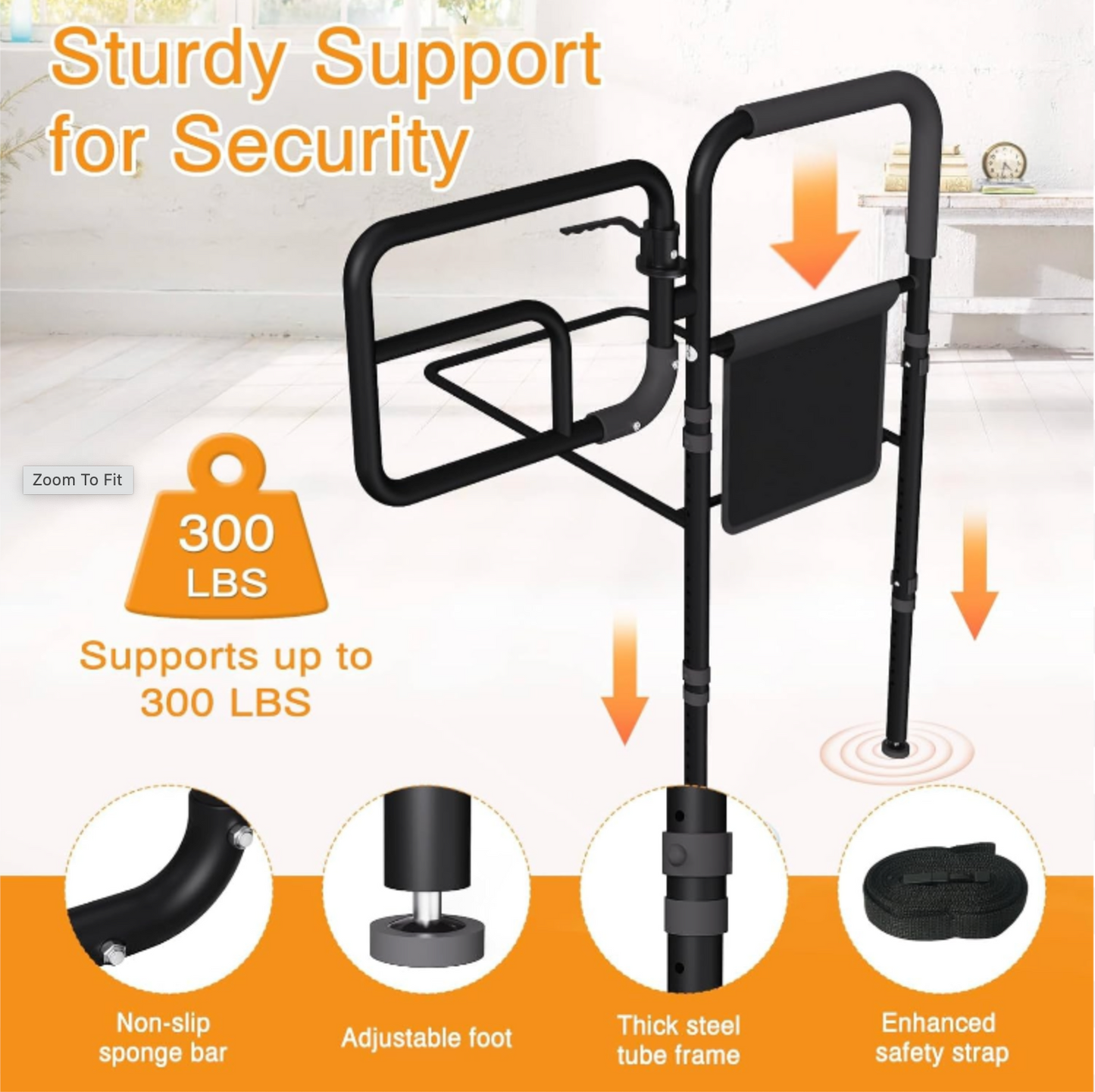 Senior Safety Bed Rail (Swing Handle)
