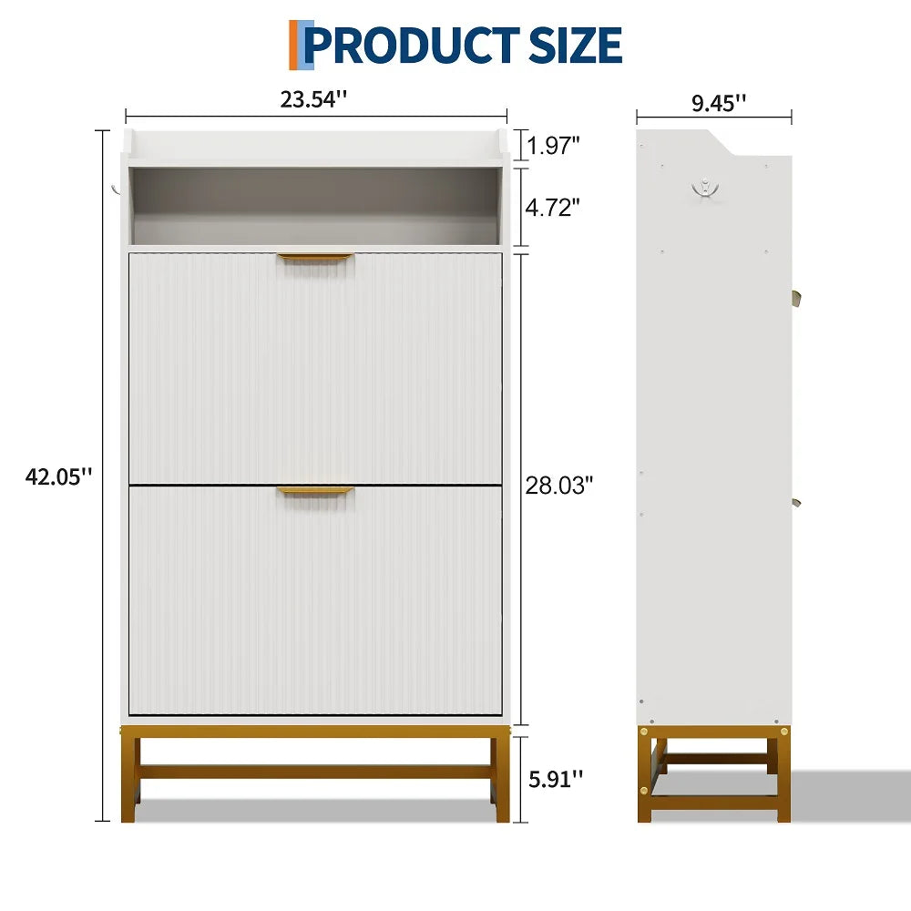 Penn Slim Tilt-Out Shoe Cabinet