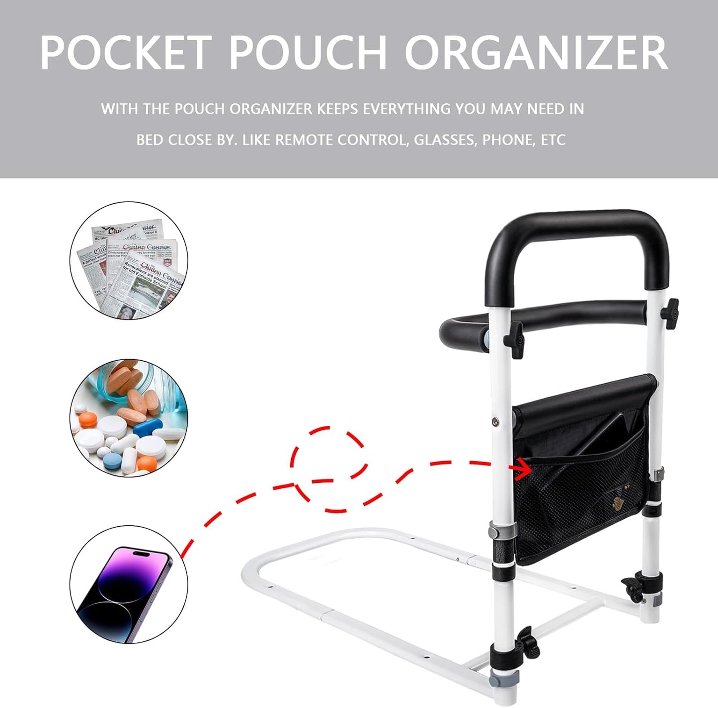 Senior Safety Bed Rail (Double Handle)