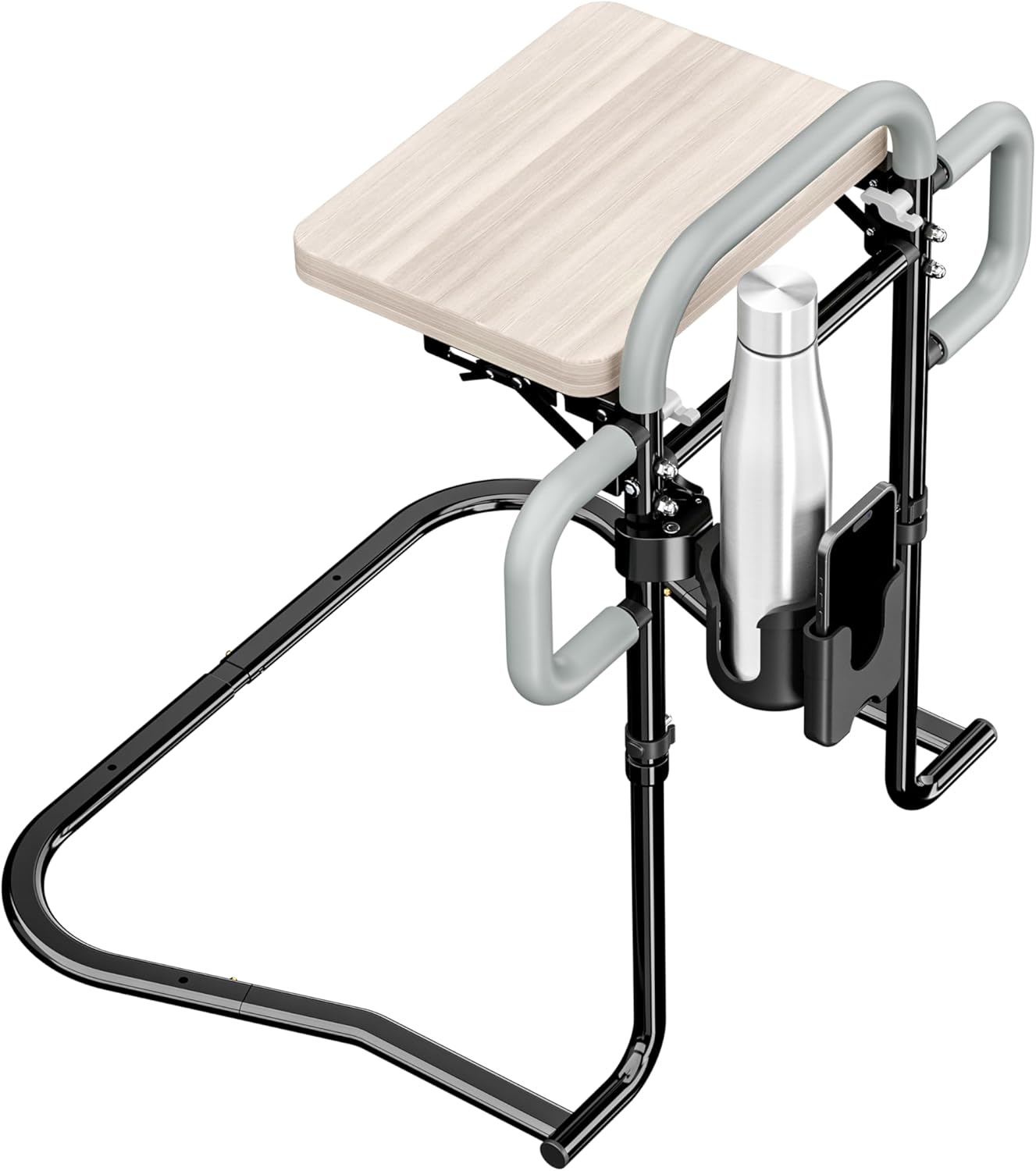 Senior Bed Assist Rail with Support Bar & Cup Holder