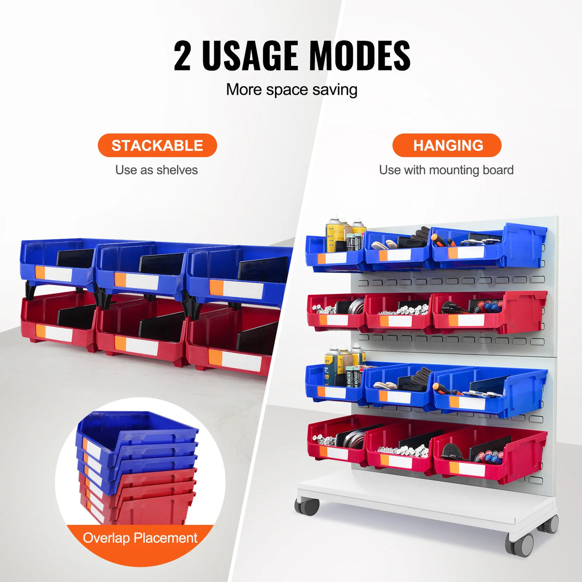 Wynn 6-Piece Stackable Wall Storage Bins