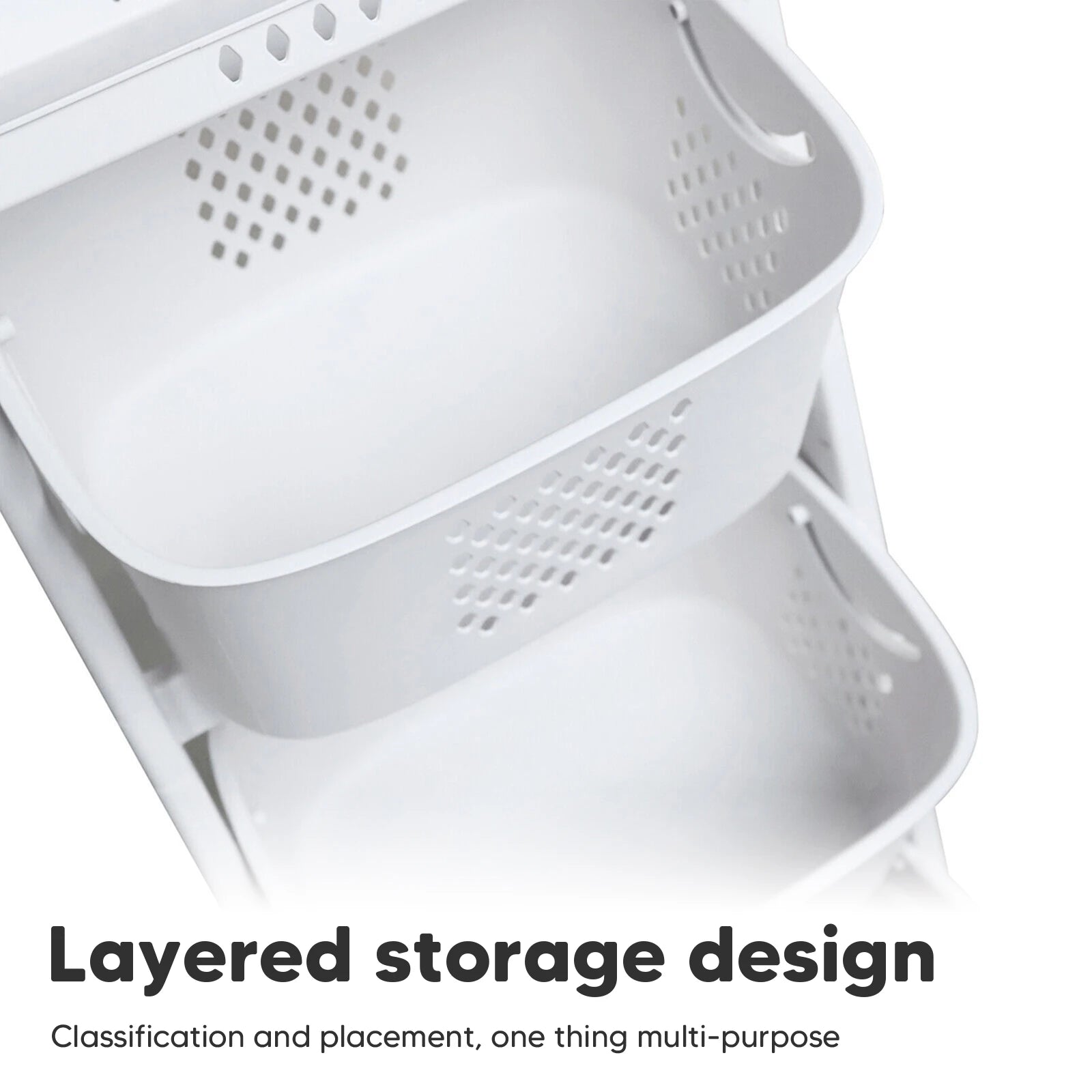 Selah 2/4-Tier Rolling Laundry Sorter Cart