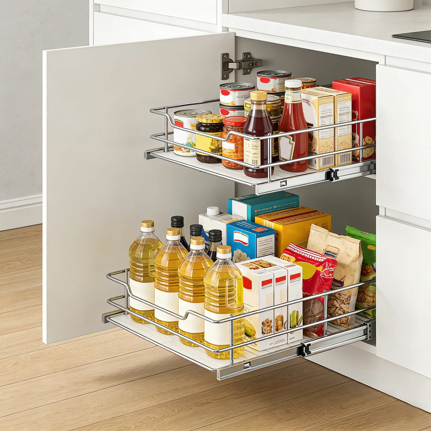 Posy 2-Tier Pull-Out Pantry Baskets