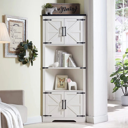 Ponce Tall Corner Kitchen Pantry Cabinet