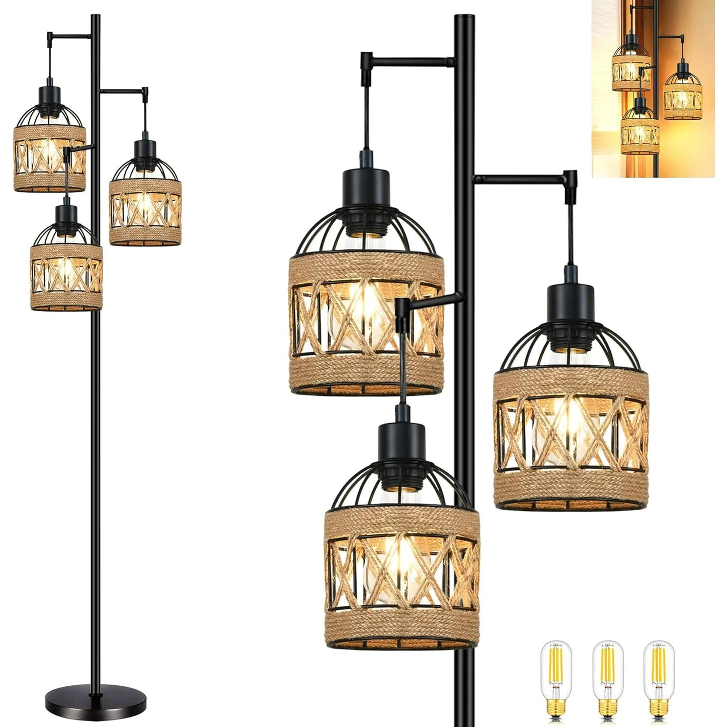 3 Lanterns Living Room Floor Lamp