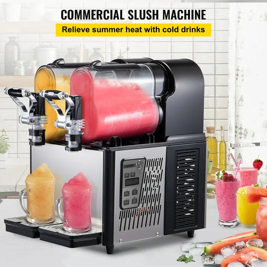 2 Tank Commercial Daiquiri Slush Machine - Canva Home
