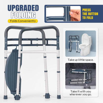 Toilet Safety Rails with Footrest