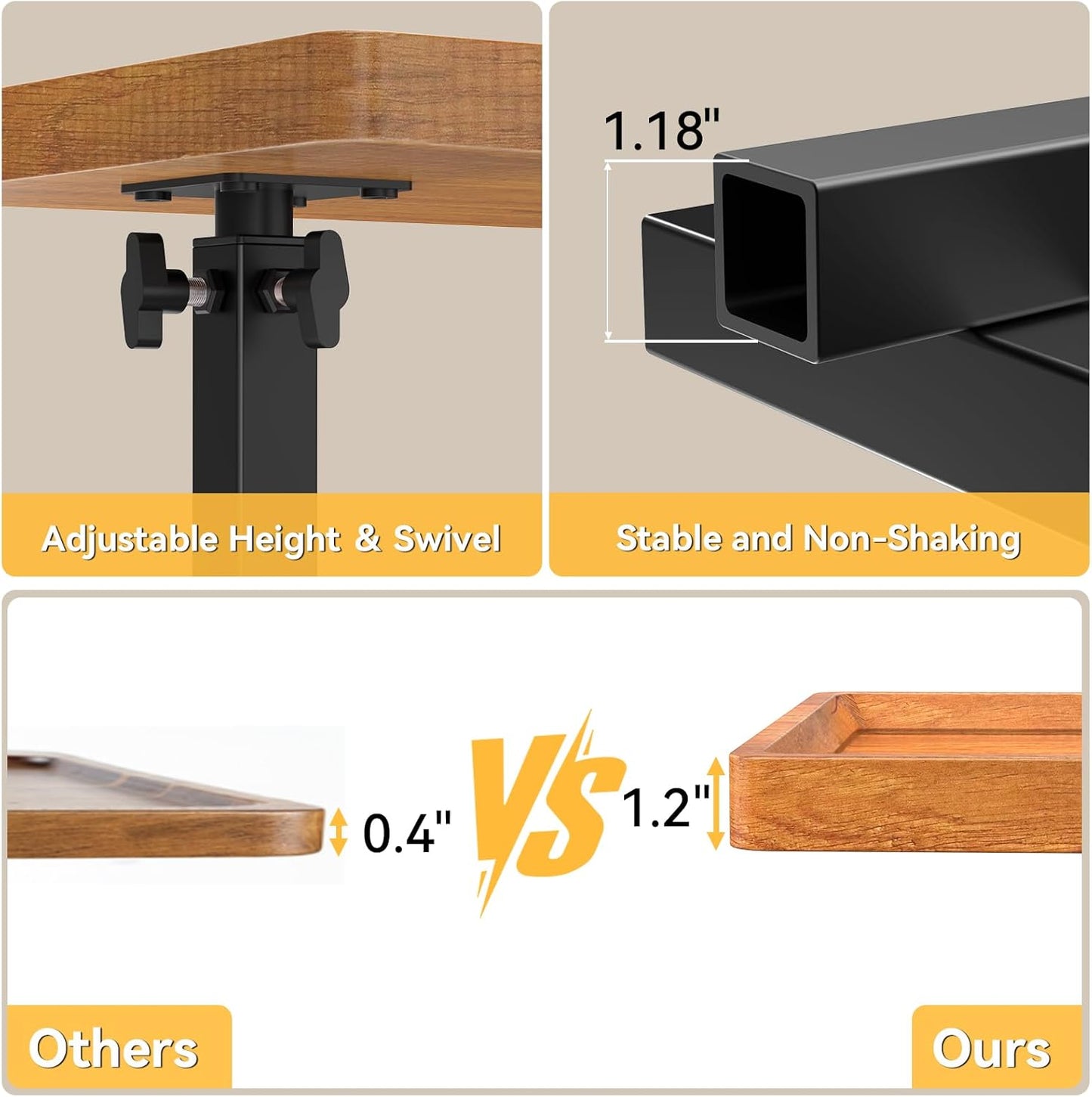 Adjustable Height C Table