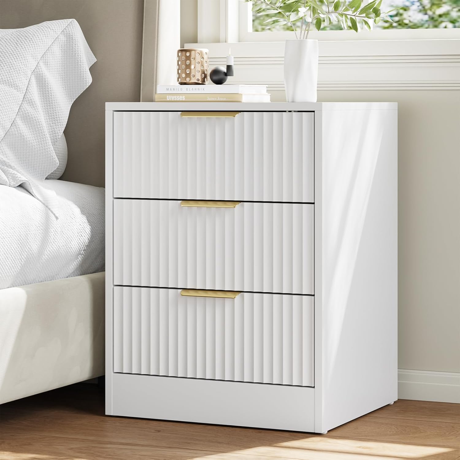 9 Drawer Fluted Dresser & Nightstand Set 3-Piece - Canva Home