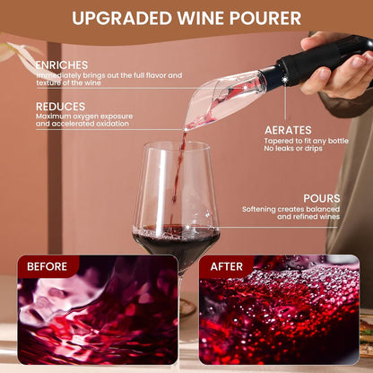 4-in-1 Rechargeable Electric Wine Opener Set - Canva Home