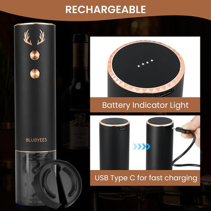 4-in-1 Rechargeable Electric Wine Opener Set - Canva Home