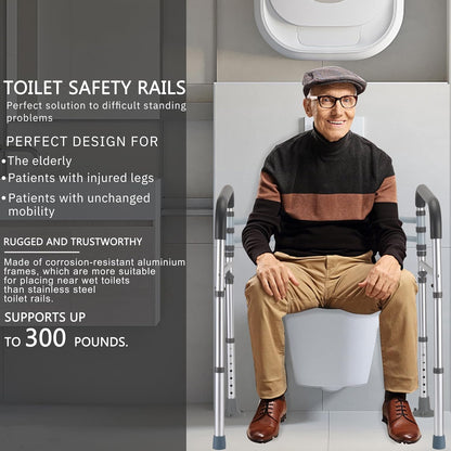 Adjustable Toilet Safety Rails for Senior