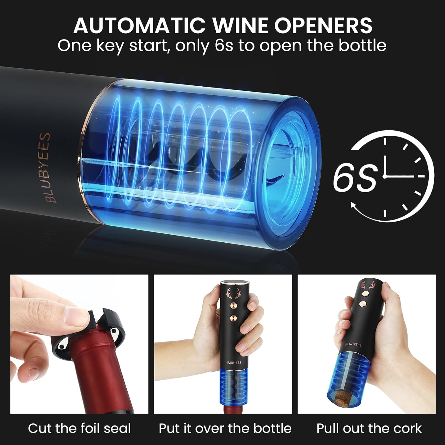 4-in-1 Rechargeable Electric Wine Opener Set - Canva Home