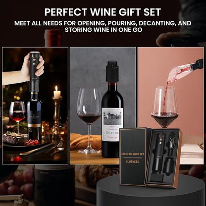 4-in-1 Rechargeable Electric Wine Opener Set - Canva Home