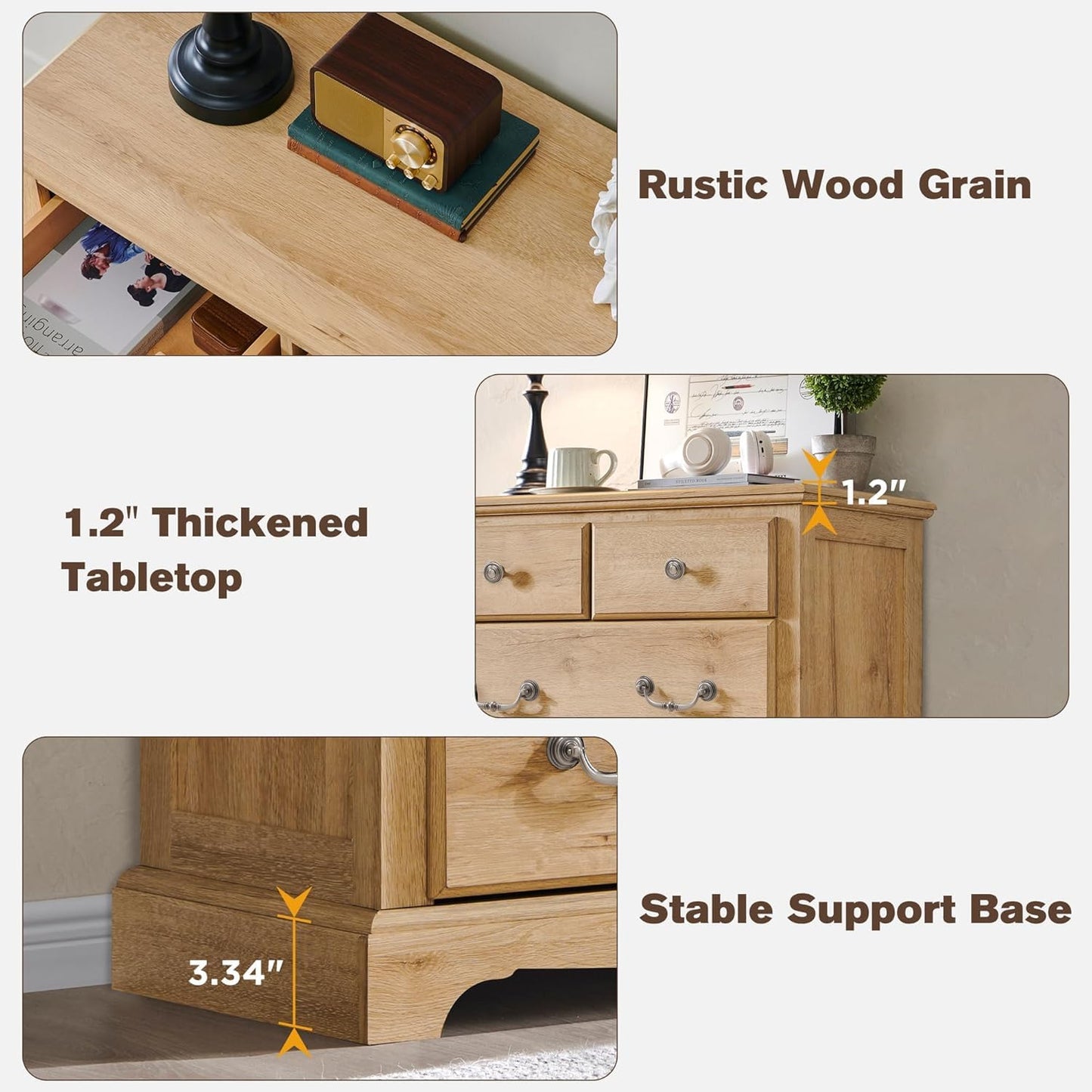 Farmhouse Dressers & Night Stand Set of 4