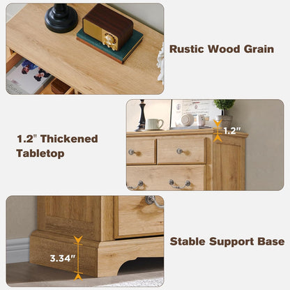 Farmhouse Dressers & Night Stand Set of 4