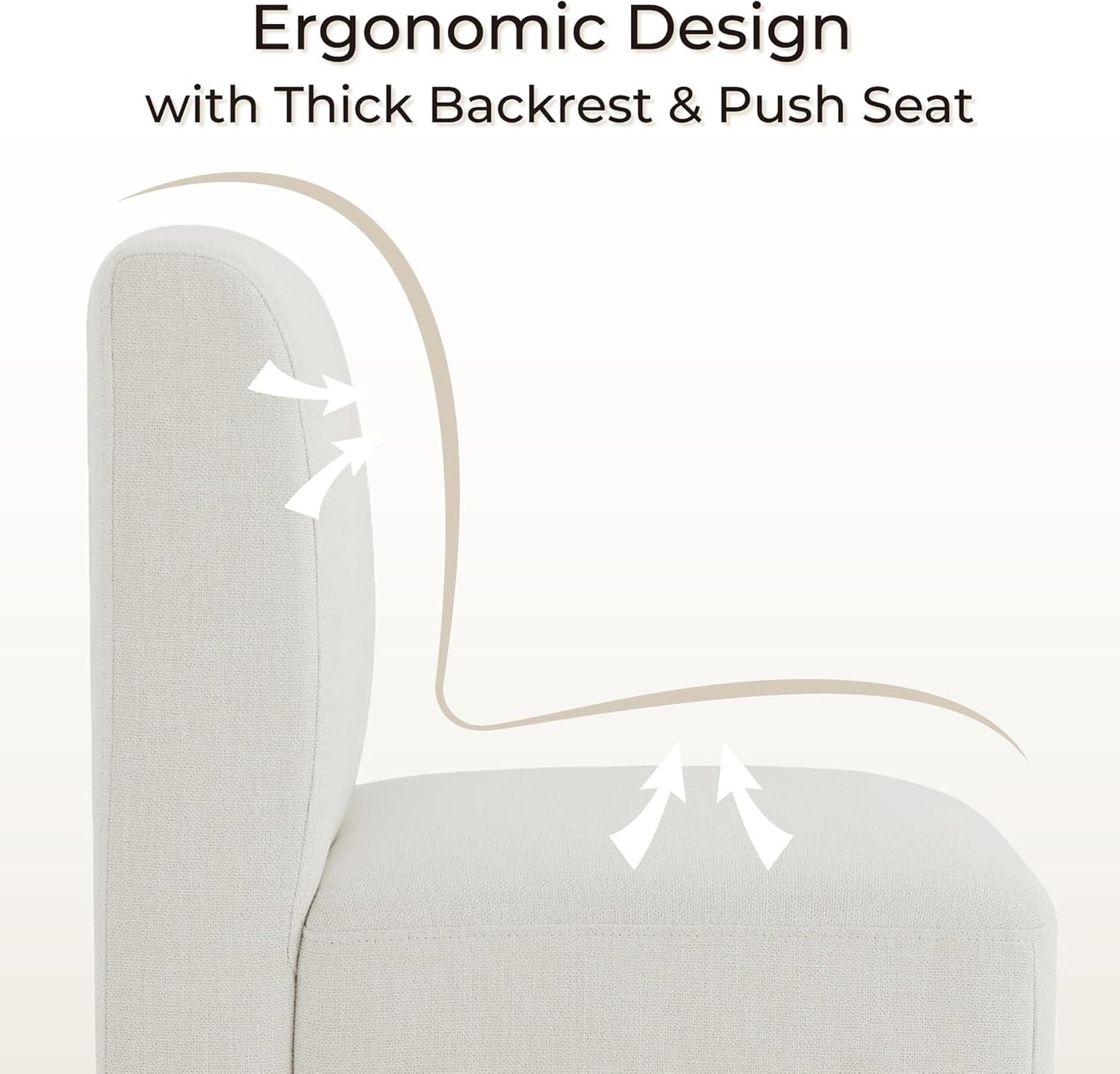 Dining Chairs with Casters Set of 2