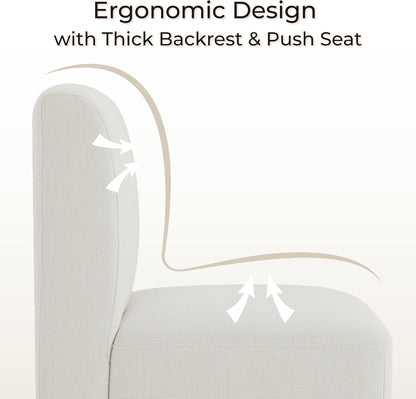 Dining Chairs with Casters Set of 2
