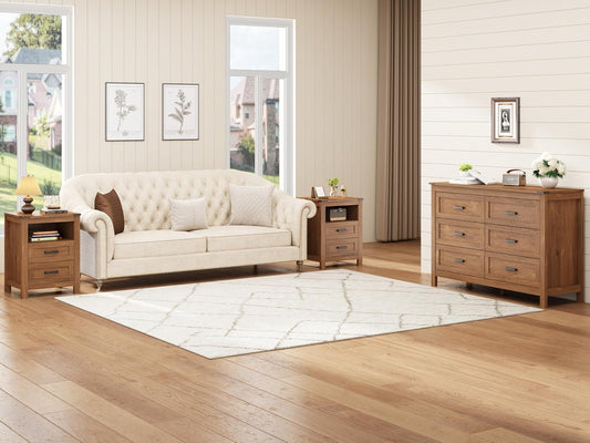 EazeHome 3 Piece Farmhouse Bedroom Furniture Set - Canva Home