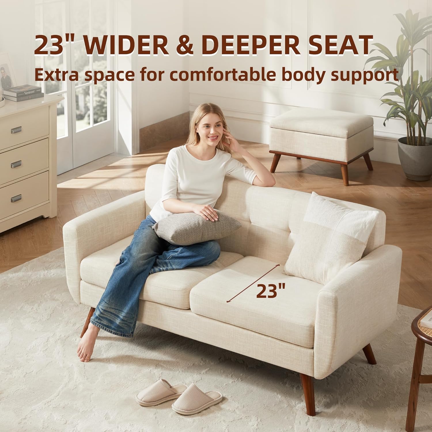 65" W Loveseat Sofa - Canva Home