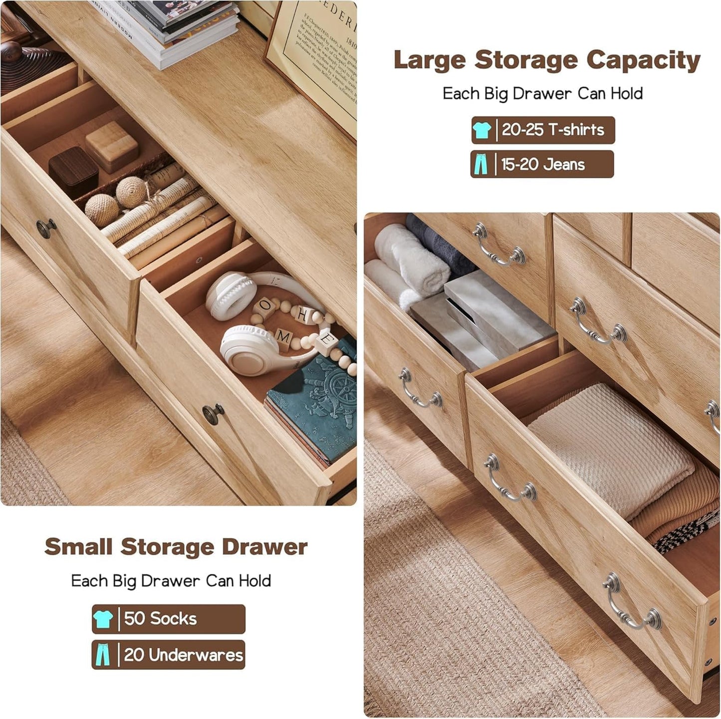 Farmhouse Dressers & Night Stand Set of 4