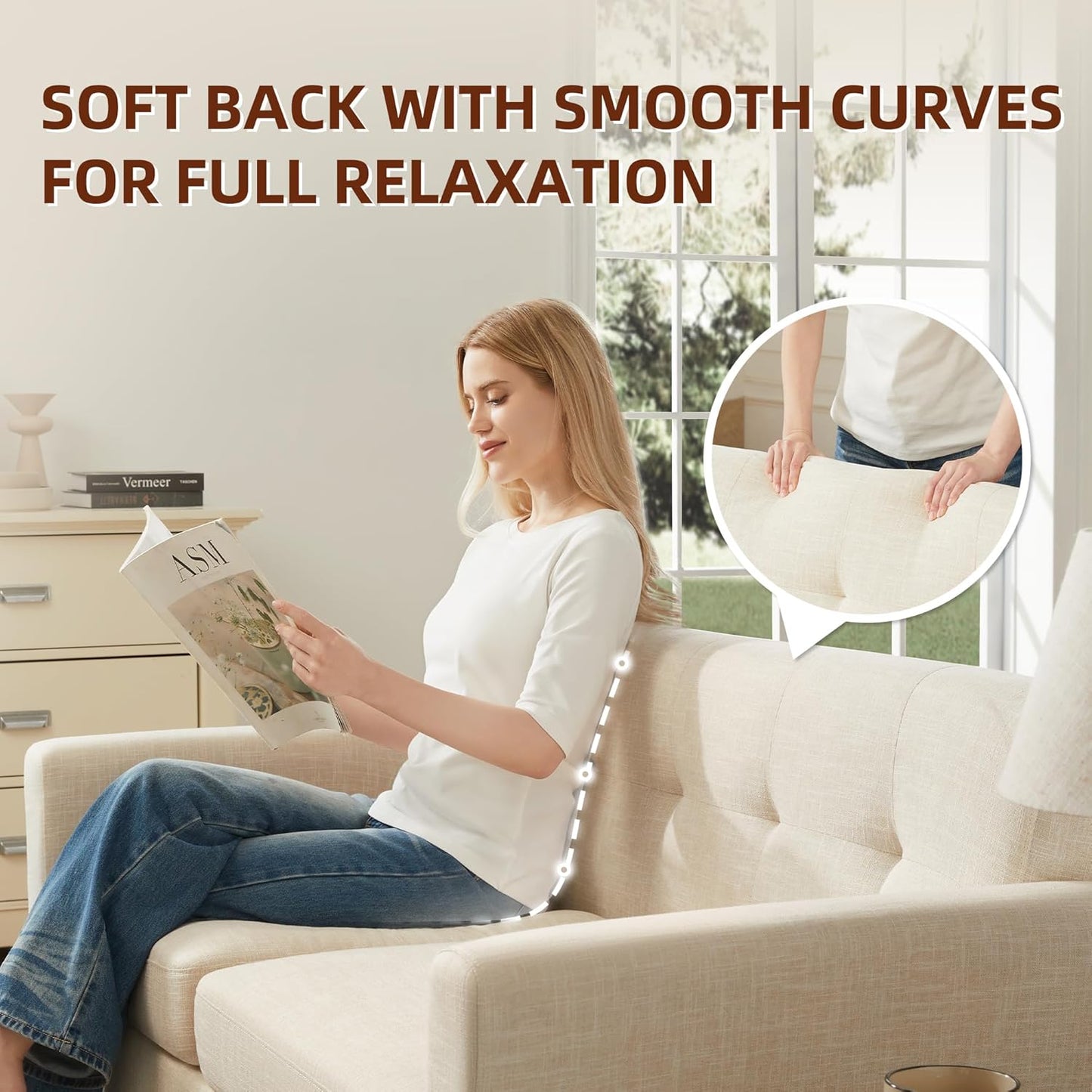 65" W Loveseat Sofa - Canva Home