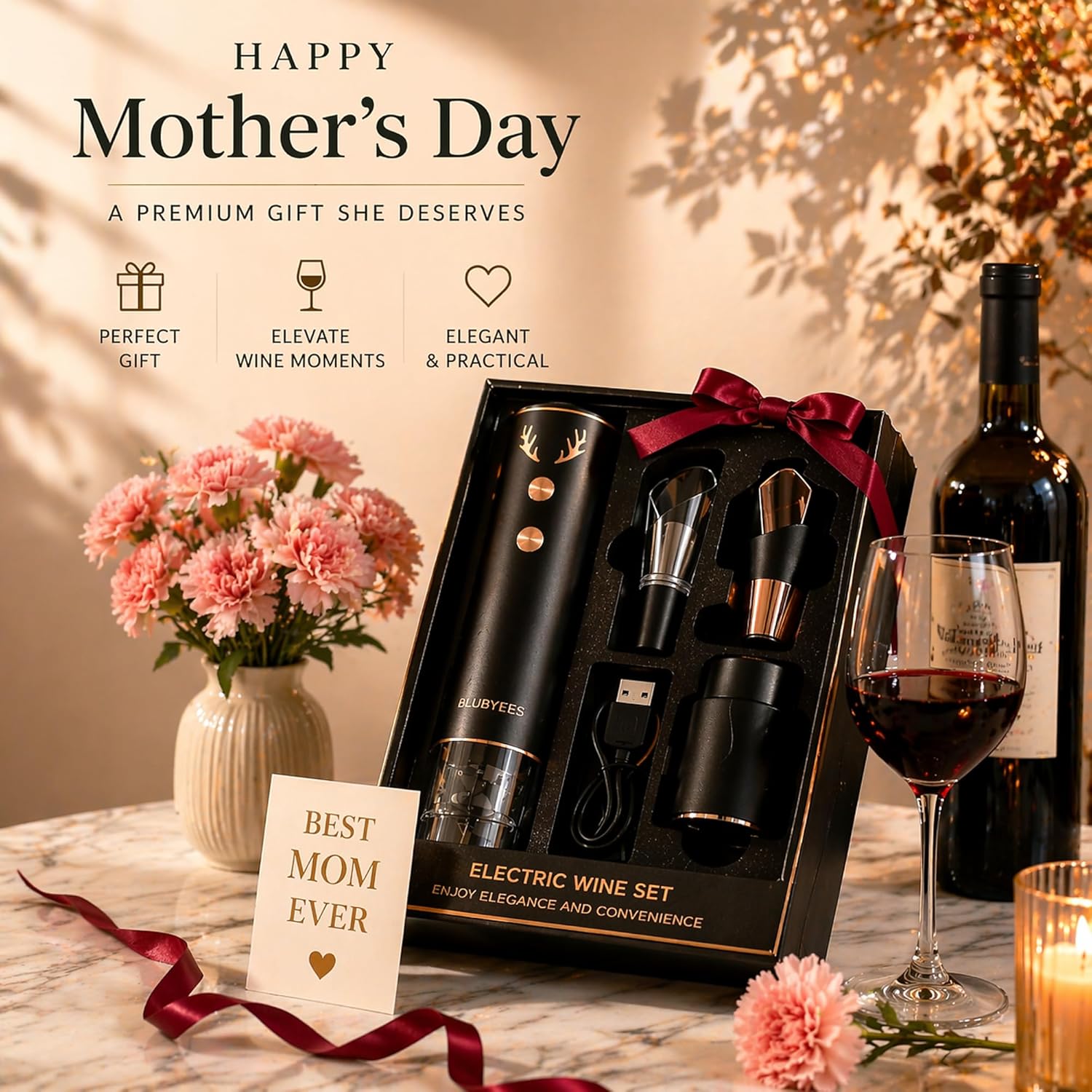 4-in-1 Rechargeable Electric Wine Opener Set - Canva Home