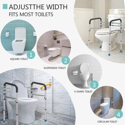 Adjustable Toilet Safety Rails for Senior