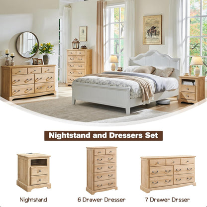 Farmhouse Dressers & Night Stand Set of 4