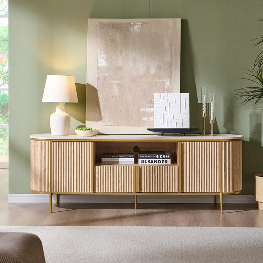 70" Fluted TV Stand - Canva Home